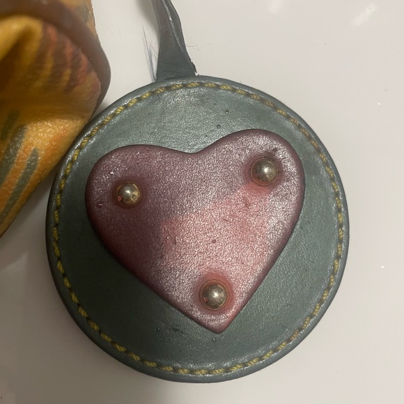 Douney & Bourke Brown Multicolor Leather Mini Shoulder Bag , Green Trim- - Picture 3 of 8